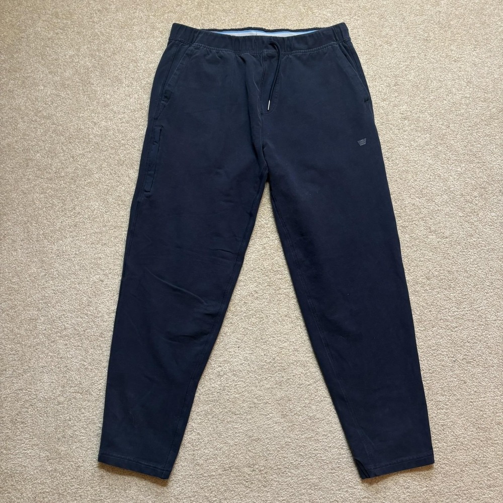 Mack Weldon Sweatpants Mens Large Blue Ace Jogger Pants Pockets Lounge Casual